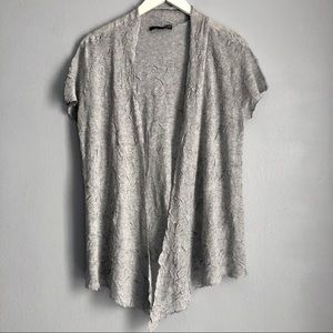 Eileen Fisher crinkle short sleeve cardigan